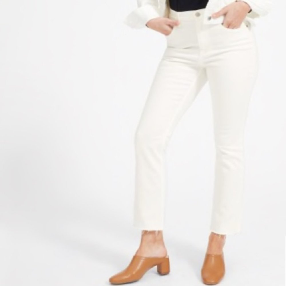NWT: Everlane High Rise Kick Crop Jean (Stone)